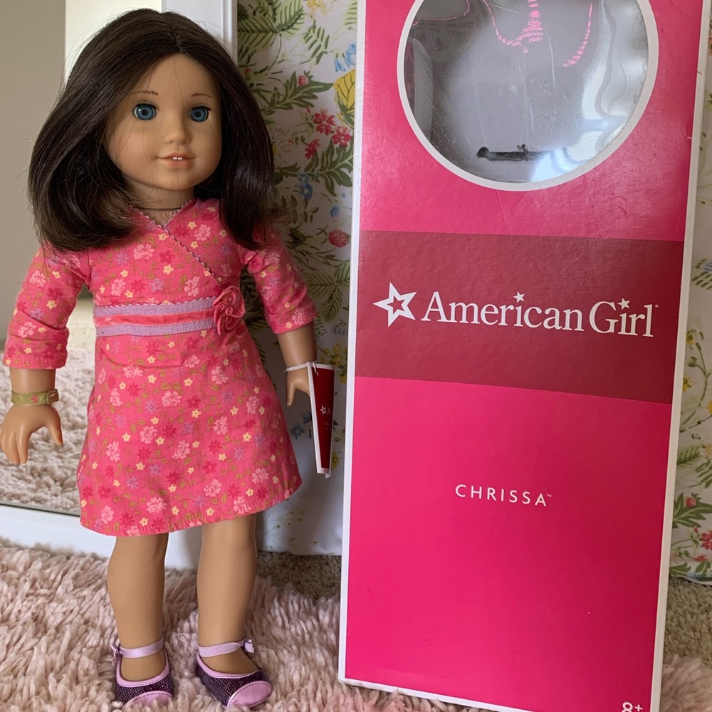american girl chrissa doll + og outfit+box